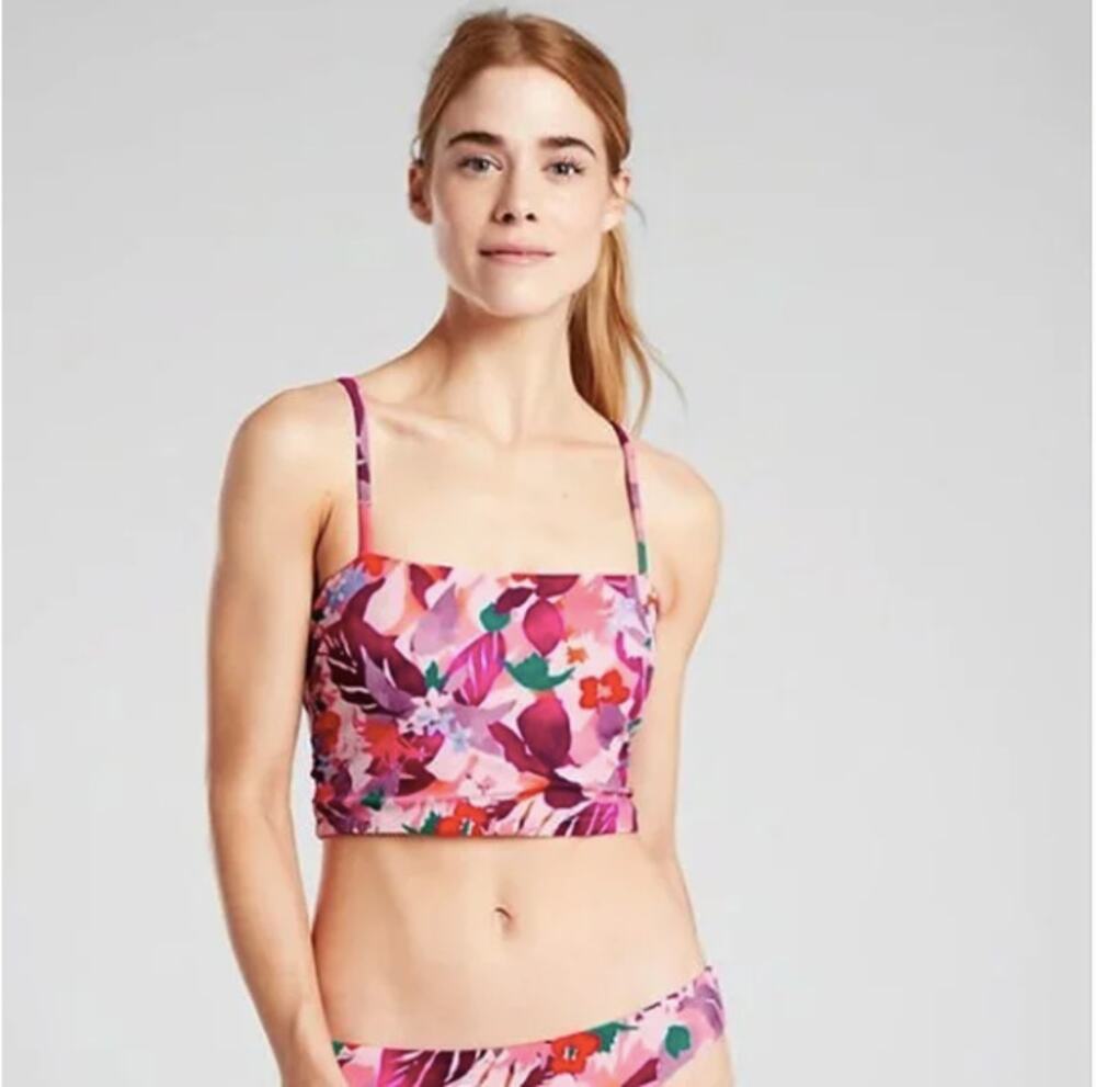 ATHLETA NWT Daybreak Tropic Bra Cup Bikini Swim Top // 40 B/C